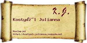 Kostyál Julianna névjegykártya