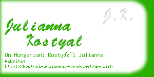 julianna kostyal business card